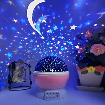 One94Store Plastic Star Master Projector with USB Wire Colorful Romantic Led Star Master Sky Star Night Projector Bed Light Lamp (Assorted Color)