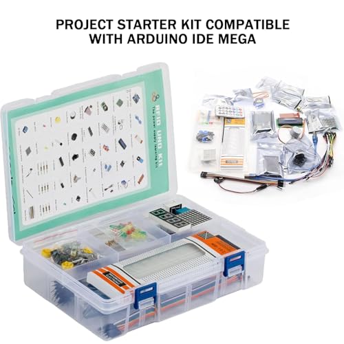 Image of Beginners Super Starter Kit for Uno R3 /R4, Includes 271 Electronic Components, Compatible with Arduino IDE, LCD1602, Breadboad, DC Motor, with Tutorial and Cod