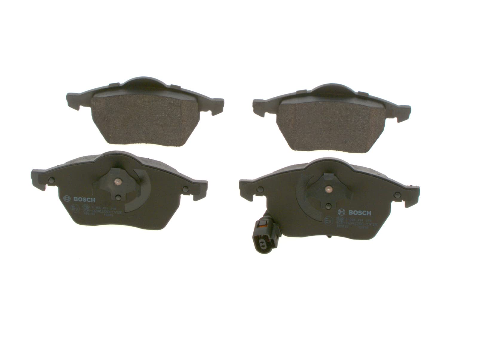 Bosch BP262 - Pastillas de Freno Delanteras para Coche - 4 Pastillas