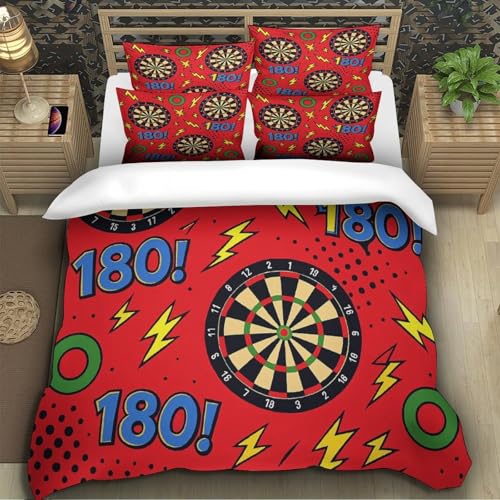 Housse de couette effet 3d jeu de fléchettes en microfibre résistante - 5