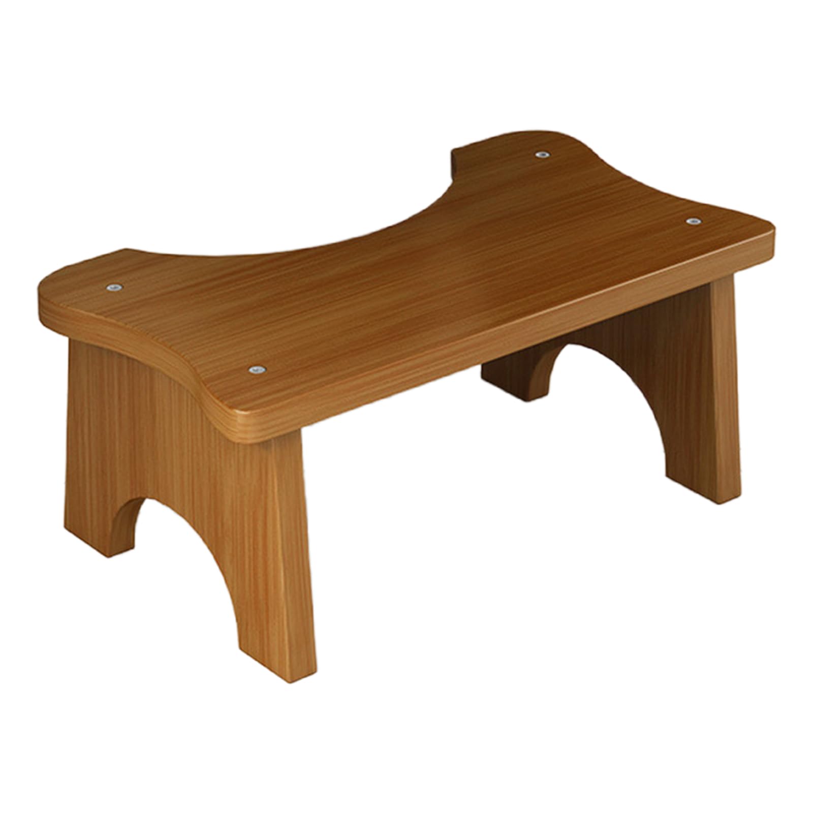 NEWFT Sturdy Wood Toilet Step Stool with Not Slip Base Thickened Designs Stool Small Space Saving for Secure Bathroom Use Wood Toilet Stools