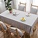 Topmail prostokątny obrus na stół, zmywalny, 100% poliester, nadaje się do dekoracji domu, kuchni (szary-1, 140 x 220 cm)