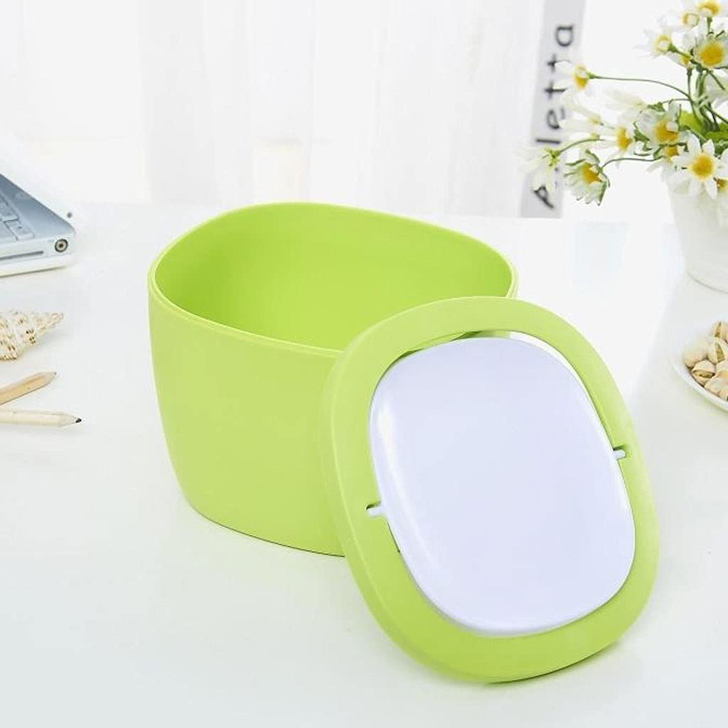 mülleimer Mini-Shake Deckel Trash Can Auto Garbage Can Desktop-Plastic Müllbehälter Geeignet für Home Office-Schlaf Indoor/Outdoor use (Color : B)