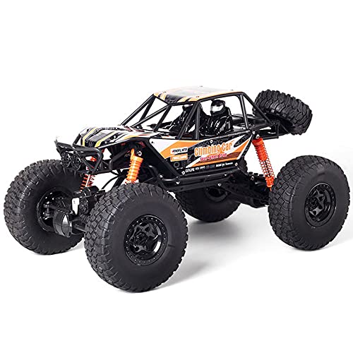 QIYHBVR RC 1:10 Large Off-Road Four-Wheel Drive High-Speed Wireless Remote Control Car 2.4G Climbing Car 45 Degree Slope Climbing Mechanical Car Twin Engine Power Boy Toy Car Children’s Gift