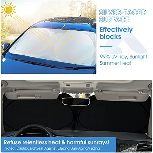image for ARANA Car Windshield Sun Shade Foldable Retractable Sun Shield Front W