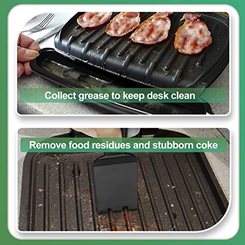 Bonnary Replacement Drip Tray Pan Grease Catcher For George Foreman 14.5"，Easy To Clean Grill Grease Tray Tray For George Foreman Grill Parts，Grill Spatula Scraper For George Foreman Indoor Grills #TOP2