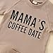 RSRZRCJ Casual Baby Boy Clothes Toddler Infant Outfits Long Sleeve Mamas Coffee Date Sweatshirt Tops with Pants 2PCS Set (Camel+Grey, 3-6 Months)