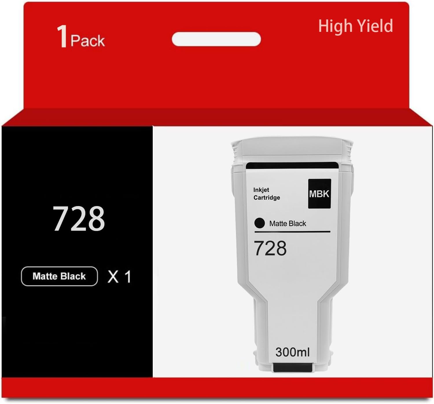 728 Compatible for HP 728 Ink Cartridge 300ML Matte Black Compatible for HP DesignJet T830 T730 Ink Cartridge 4-Pack