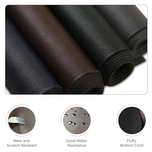 Image of Encasa XO Faux Leather Rexine Sheet, Waterproof Upholstery Fabric Navy Blue