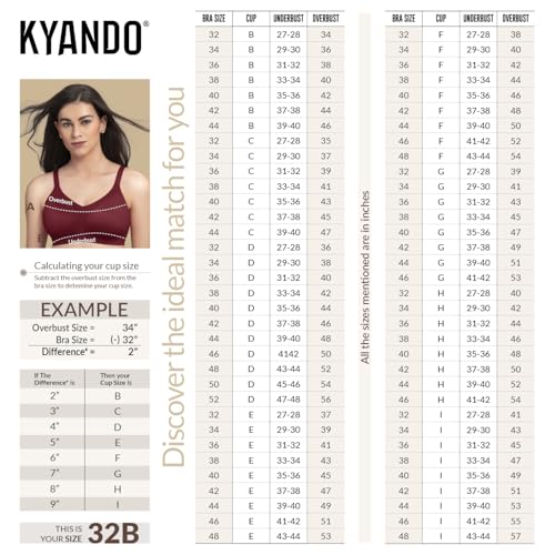 Image of KYANDO Women's Wire Free Non Padded Super Support Bra for Everyday /Regular Wear