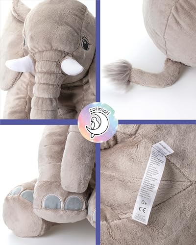 corimori Großes Elefanten Kuscheltier I extra Flauschiger Elefant 60cm, XXL Plüschtier
