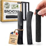 BAYTIZ® Binchotan Baton de Charbon Actif Eau XL - Batonnet Filtre Eau Bio