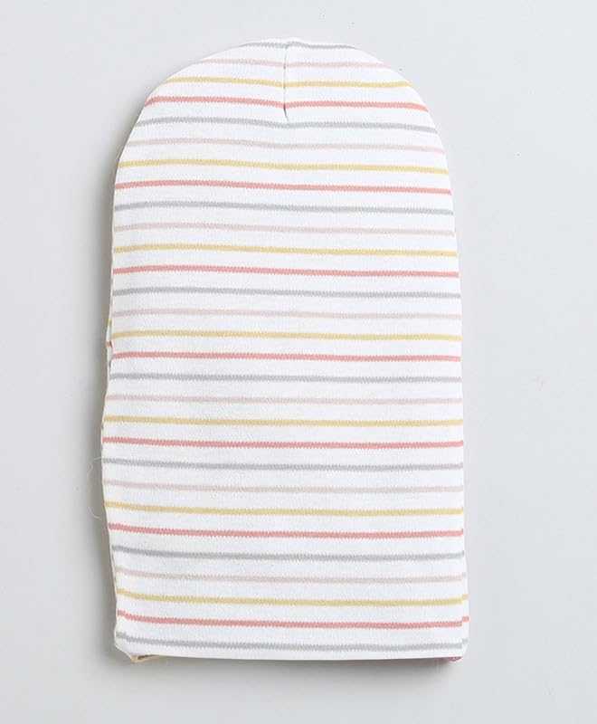 BUMZEE Peb9538 czapka dziewczęca, dwustronna, bawełna, biały i Mauve, 2 sztuki
