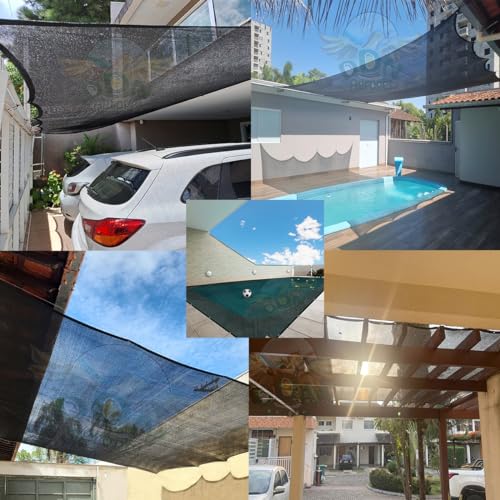 Tela Sombreamento Garagem Piscina Sombrite 80% Alça Reforçada Medidas - 4x1 4x2 4x3 4x4 4x5 4x6 4x7