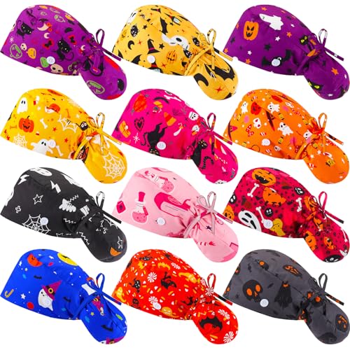 Bonnet bouffant réglable Liitrsh lot de 12 coiffes chirurgicales avec bandeau