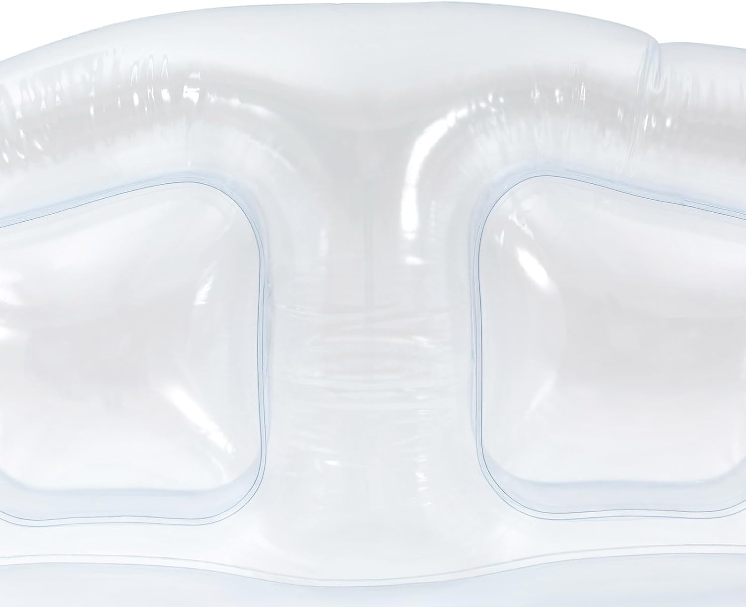 Transparent Clear Inflatable Sofa Seat Couch, Twin Size Air Mattress Inflatable Sofa, Double Inflatable Chair Air Sofa, Portable Blow Up Couch for Indoor, Outdoor, Camping, Beach, Patio, Yard