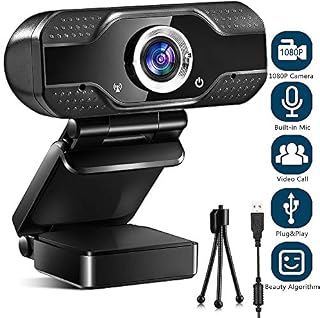 Webcam with Microphone HD 1080P, Alcyoneus Web Camera for Computer PC Laptop Desktop