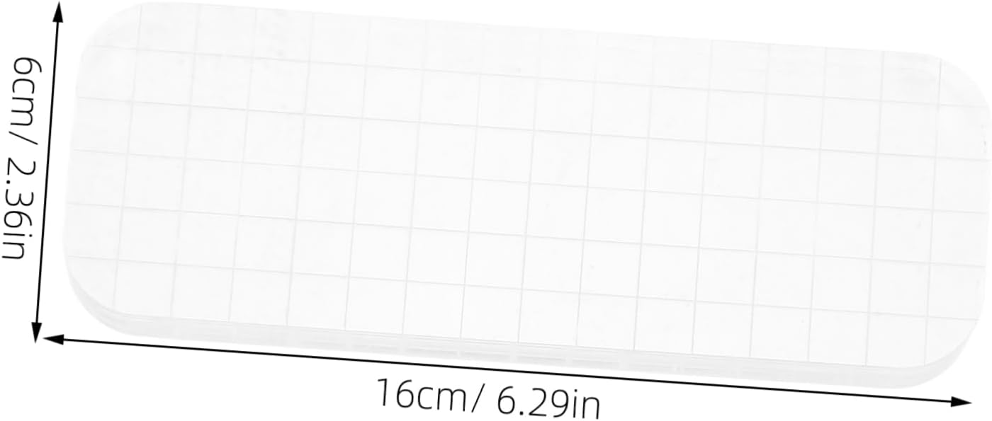 Lurrose 4pcs Acrylic Stamp Boards for Card Making Stamp Platform Lines Stamping Blocks for DIY Craft
