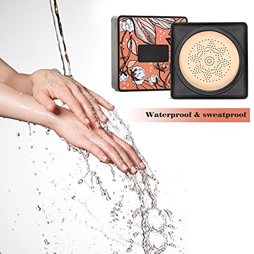 Boobeen - Foundation Mushroom Head Air Cushion - Base Makeup Cc Cream Moisturizing Natural Concealer Lasting Nude Makeup - Brightening Pigment Bb Cream Foundation Even Skin Tone For Create Clean Base Makeup #TOP5