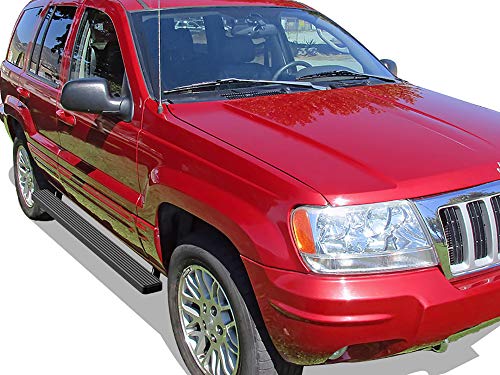 Estribos negros APS Premium 4in para Jeep Grand Cherokee miniatura 2