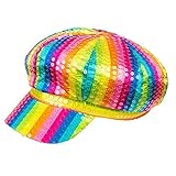 lollipop testo Cappello Lollipop con pailettes arcobaleno misura unica