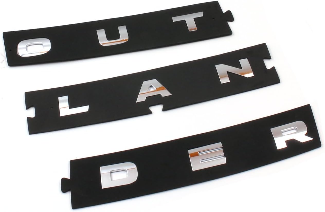 Hood Emblem Chrome Nameplate Compatible with 2022-2025 Outlander (Chrome)