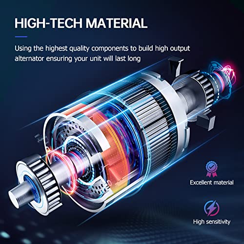 Automotive Alternator Compatible For 120Amp Chrome 1 Wire Self Exciting Street Rod Gm 305 350 Bbc Sbc #TOP2
