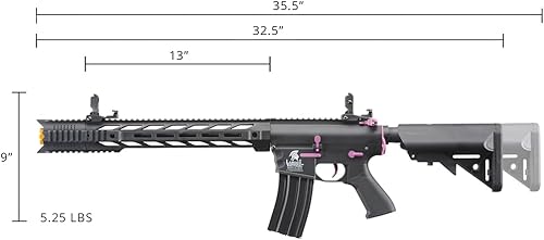 Miniatura 9 de Lancer Tactical Gen Il SPR Interceptor M4 Airsoft - Eléctrico completosemiautomático, 1000 rondas bolsa de 0.01 oz BBS, batería y cargador incluidos-