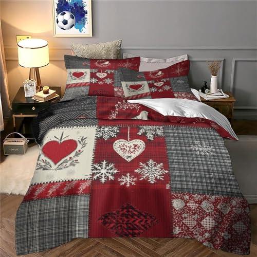Housse de couette Noël microfine effet 3D ultra douce et durable