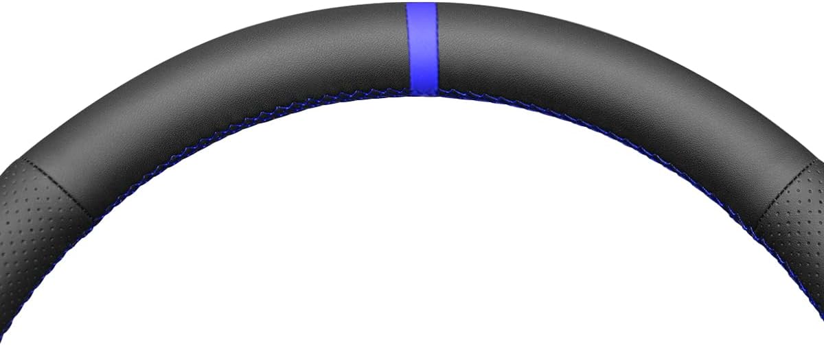 MEWANT Car Steering Wheel Covers for Peugeot 206 2001-2009/206 SW 2002-2007 Hand-Stitched Car Steering Wrap