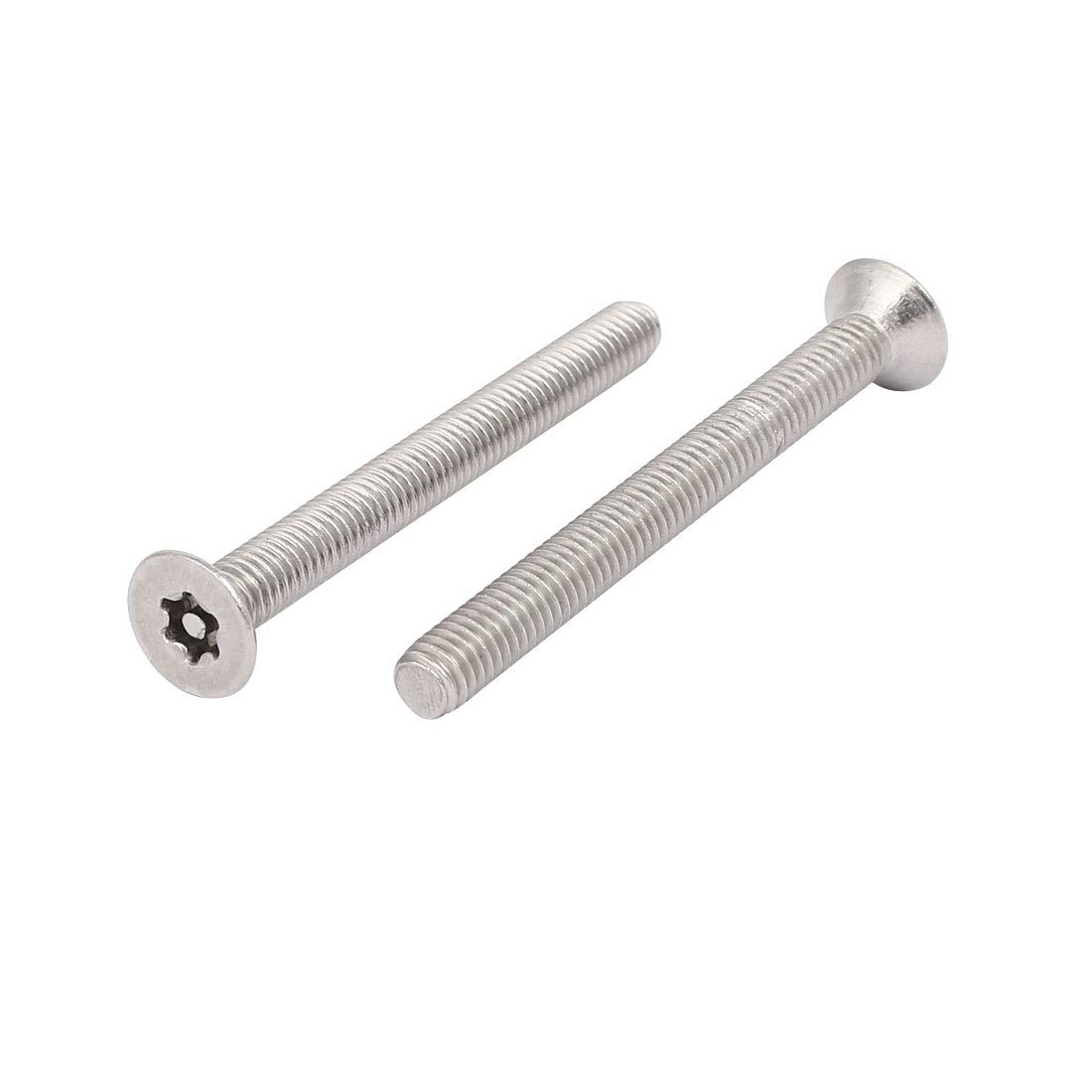 Aexit Vis inviolable résistante à la machine à tête plate Torx M6x60mm 15/64-inchx2-2/5-inch 10 NY190328W833960U