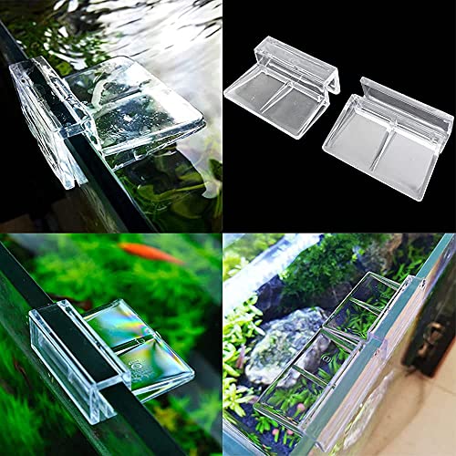 Image of VAYINATO 6 Pcs Acrylic Aquarium Fish Tank Glass Clossing Top Lid Cover Support Clip Clamp for Rimless Aquarium and Top Open Glass Support Suitable for Tank Thickness (10MM) by Petzlifeworld