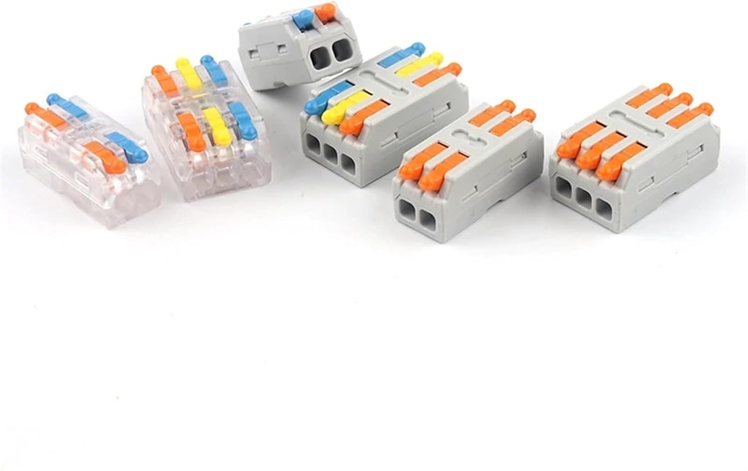 5/10PCS Universal Compact Conductor Spring Splicing Docking Connector Mini Fast Wire Cable Connector Push-in Terminal Block 2-2M