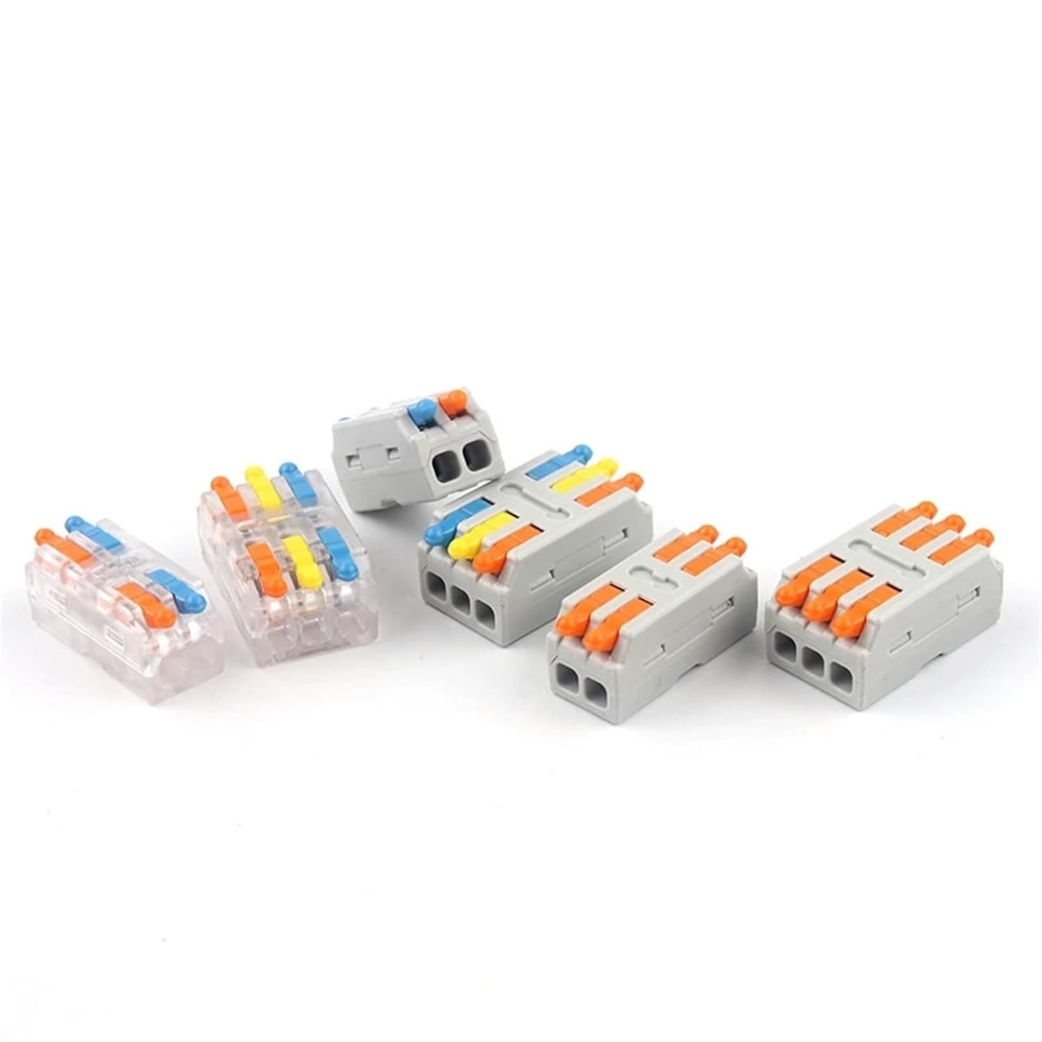 5/10PCS Universal Compact Conductor Spring Splicing Docking Connector Mini Fast Wire Cable Connector Push-in Terminal Block 2-2M(D3-3O,10PCS)