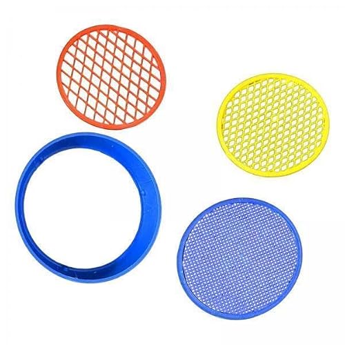 predolo Garden Soil Sieve with 3 Different Mesh Sizes for Filtering Soil And Sand Sturdy Pp Frame for Use Compact Hand Tool Suitable for Plant Ca, 3 Pcs