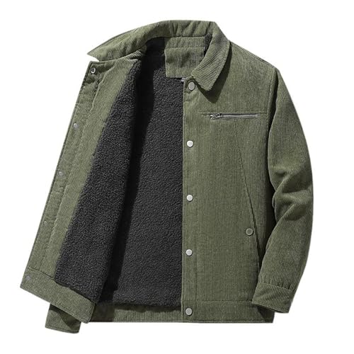Manteau costume homme velours côtelé veste sport hiver chaude doublée fourrure agneau