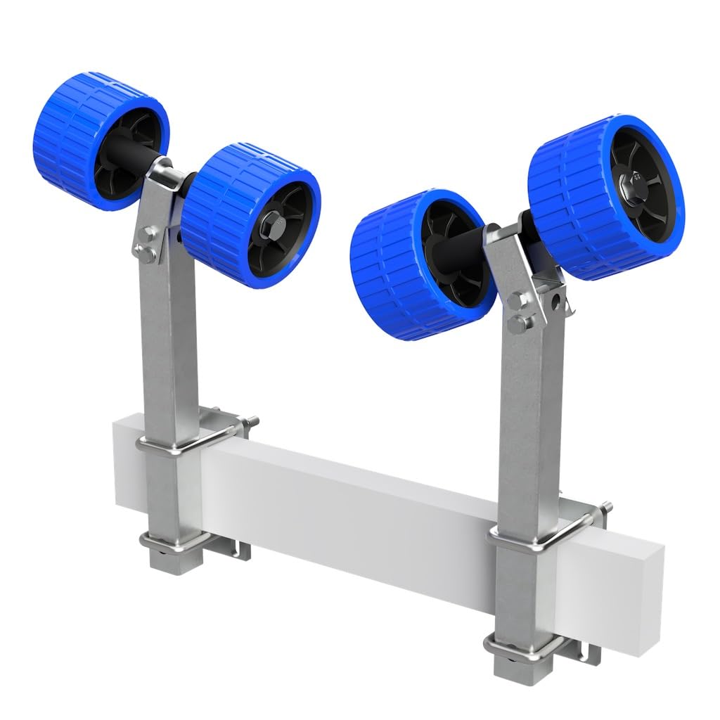 SUPROD 2er Pendelrollen Sliprollen Sliphilfe Bootstrailer Eva RKSRLB-2X2-EVA, Ø 120 mm