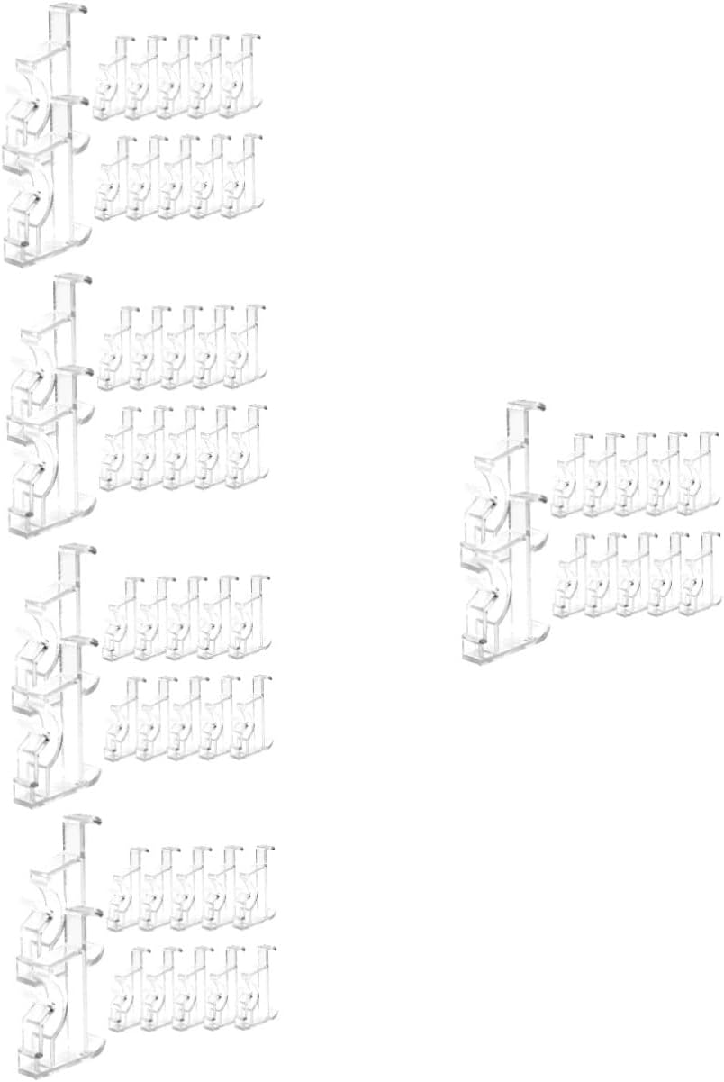 10sets Wear-Resistant Valance Clips for Vertical Blinds Easy to Install Window Curtain Accessories of Practical Valance Supply Clamps