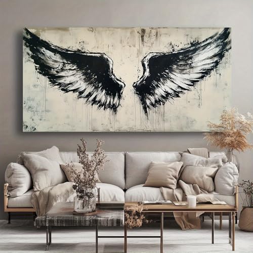 Cuadro decorativo de pared Alas Negras para renovar el diseño del salón con un lienzo moderno 6