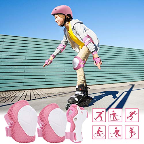 Protecciones de patines y casco infantil para ciclismo y monopatín ajustable 6