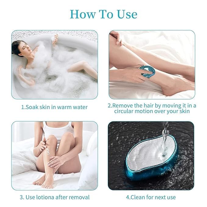 SHRI MODESHWARI ENTERPRISE Crystal Hair Remover for Women and Men, Magic Painless Exfoliation Hair Removal Tool Reusable Crystal Hair Remover Device(PACK OF 1)(MALTI COLOUR) 4