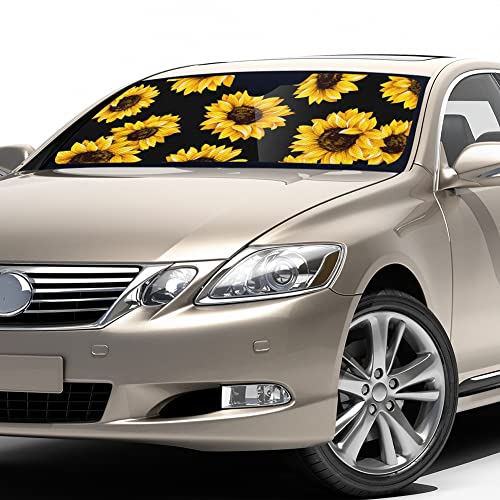 Joylamoria Sunflower Car Windshield Sun Shade Front Window Visor Sunshade Universal Fit, Protect Your Vehicle Interior. Uv Sun And Heat Blocking #TOP2