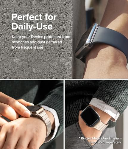 Protection Apple Watch 9 45mm Ringke Bezel Styling cadran acier