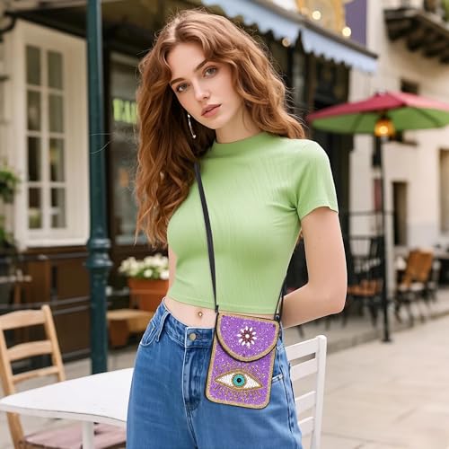 Image of Small Crossbody Bags for Women Designer Cell Phone Bag Boho Shoulder Wallet Purse