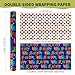 woric Reversible Birthday Wrapping Paper Roll 17 Inch x 36 Feet Happy Birthday Lettering Gift Wrapping Paper for Boys Girls Kids Party, Baby Shower, Holiday