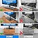 Rfiver Universal Table Top TV Stand TV Base Replacement for Most 27-60 Inch LCD LED Flat Curved Screen TVs Holds up to 88lbs, Height Adjustable TV Mount Stand with Tempered Glass Base, VESA 400x400mm