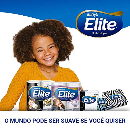 Lenço de Papel Elite Softy'S Máxima Suavidade 4 Pacotes com 15Fls Cada, Elite, Azul, 4 Unidades