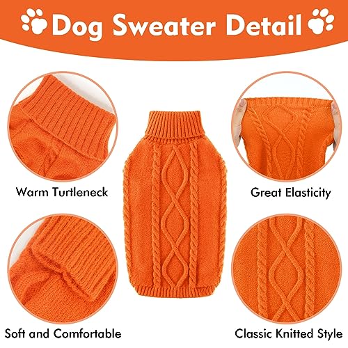 ALAGIRLS Suéter de lã clássico de lã para cães, roupas de gato, gola rolê macia quente para gatos, c