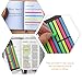 DOITOOL 6pcs Fluorescent Book Tabs Highlighter Strips Set for Reading Small Sticky Tabs for Students