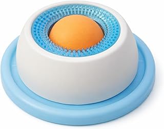 Calming Lick Bowl for Dogs & Cats, Non-Slip Slow Feeder with a Rotating Lick Ball for Liquid & Wet Food, Anxiety Relief Enrichment Toy that Keeps Pets Busy, Happy & Engaged, 1 Pack